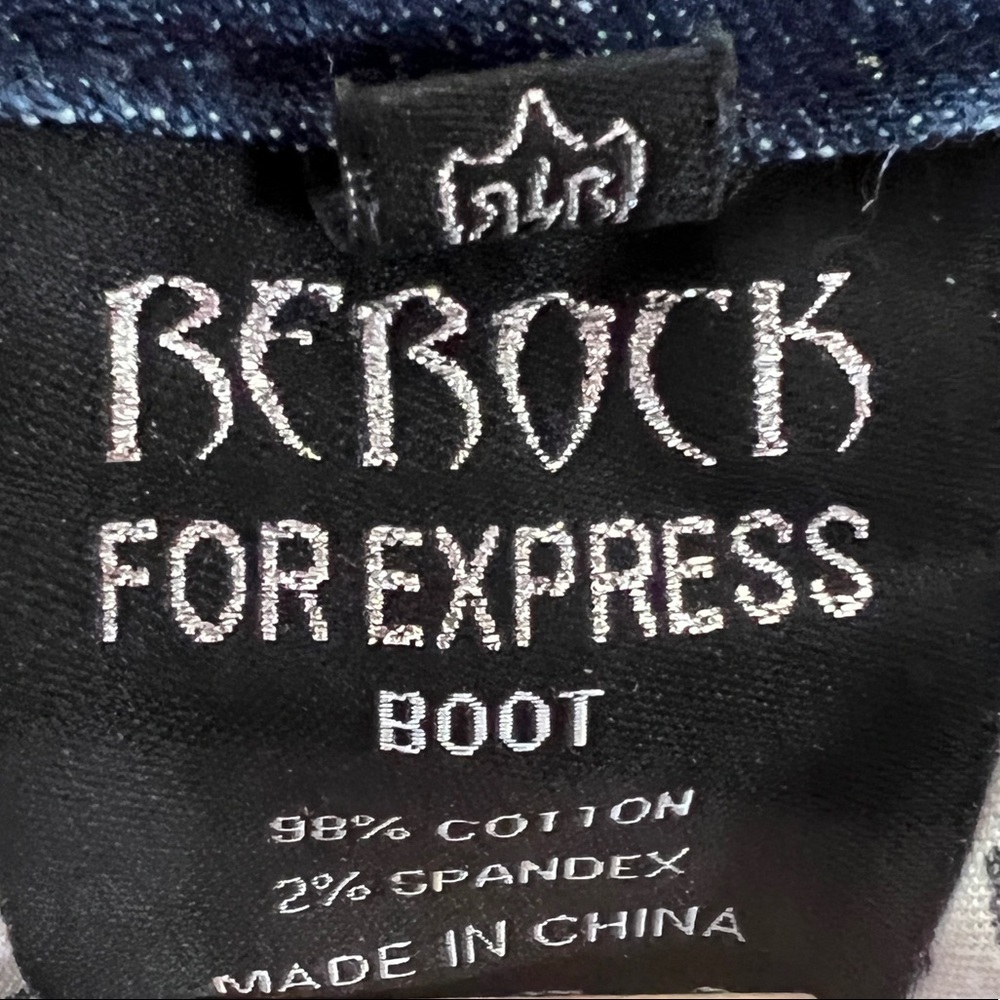 ๐ Limited Edition for Express ๐ REROCK Boot Cut Jeans Size 10 - Picture 6 of 7